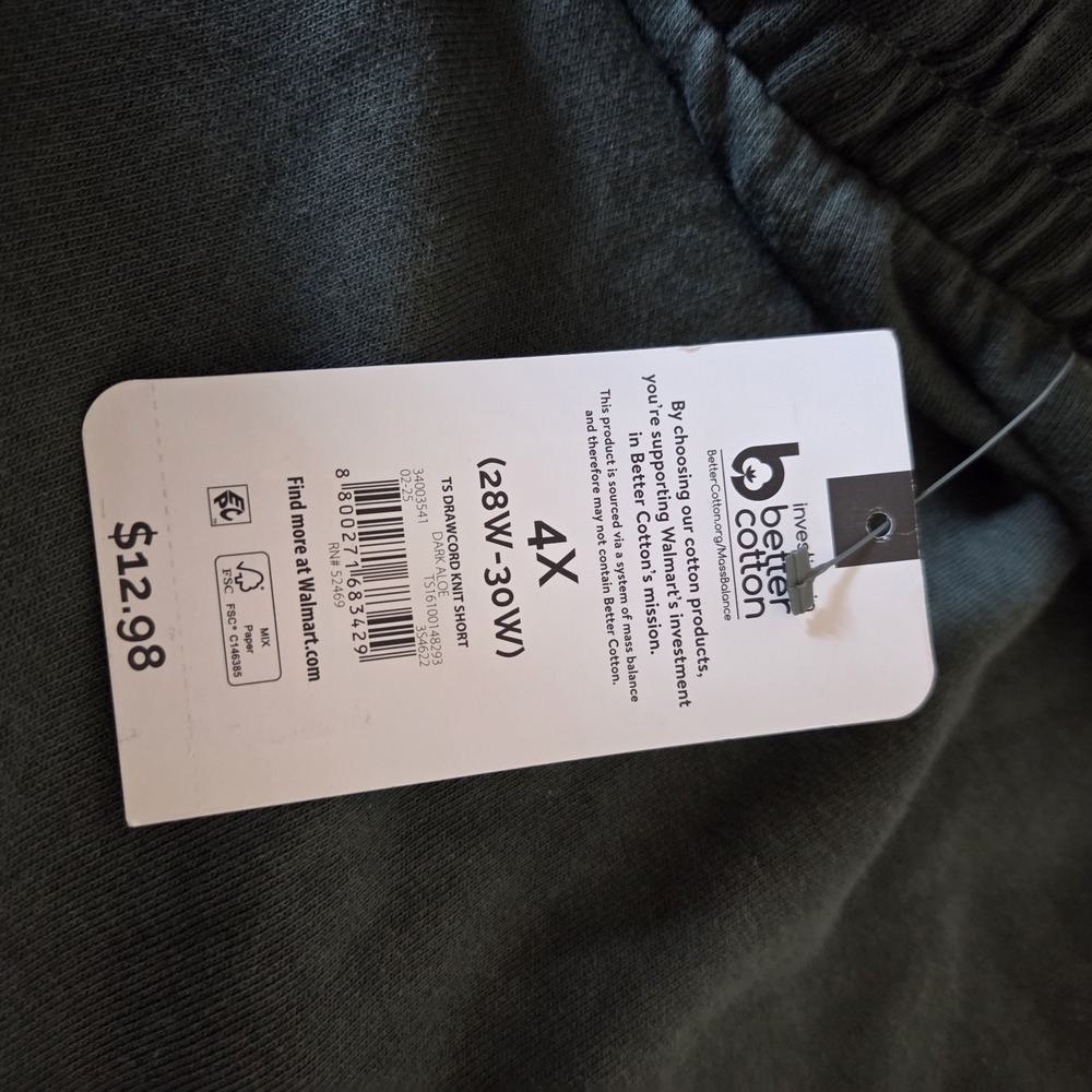 Terra & Sky sz 4X drawstring elastic waist knit shorts NWT casual comfort - Picture 9 of 11
